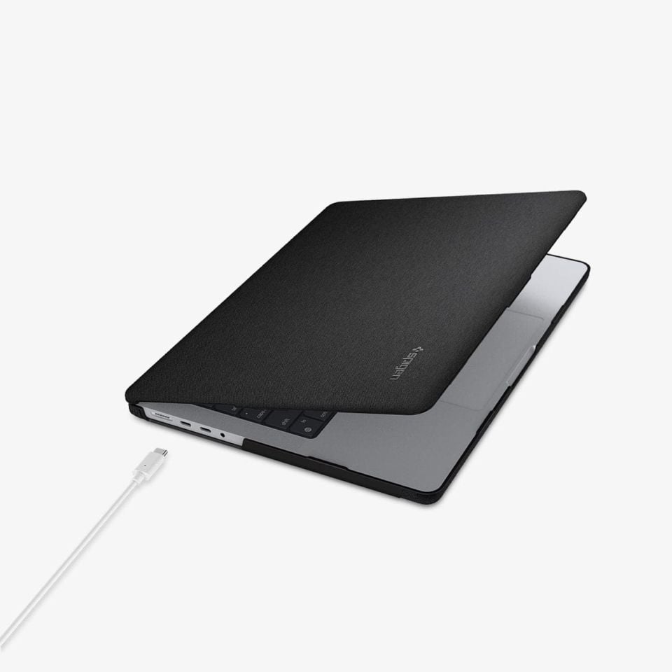 MacBook Pro 14'' M2(2023) / M1(2021) ile Uyumlu Kılıf, Spigen Urban Fit Black