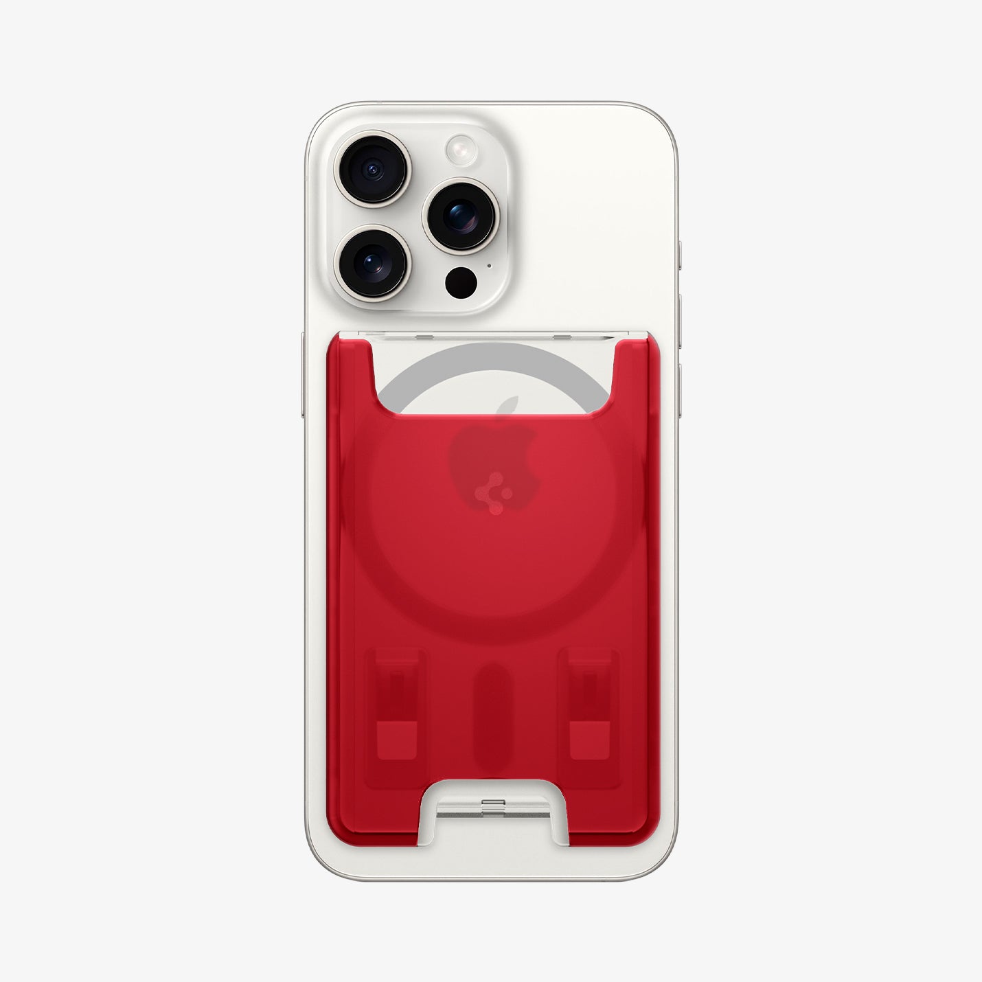 Spigen iPhone için MagSafe özellikli 3 Kartlı Manyetik Cüzdan Classic C1 Ruby