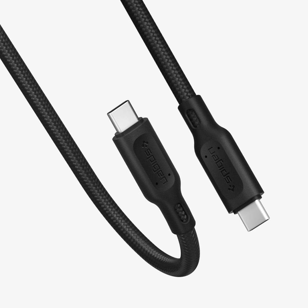 Spigen USB-C to USB-C 1.5 Metre Örgü Kablo 60W Güç / PPS 2.0 Super Hızlı Şarj / Data Type-C Ekstra Dayanıklı DuraSync C11C1
