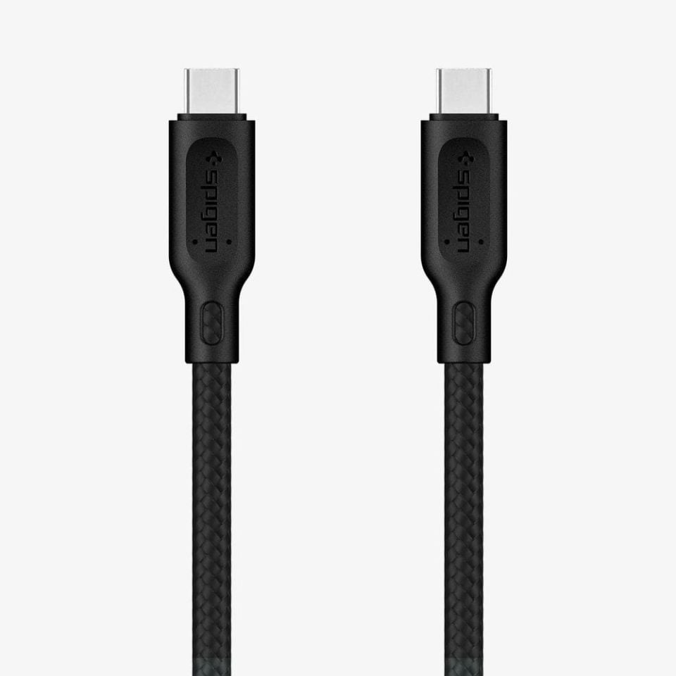 Spigen USB-C to USB-C 1.5 Metre Örgü Kablo 60W Güç / PPS 2.0 Super Hızlı Şarj / Data Type-C Ekstra Dayanıklı DuraSync C11C1