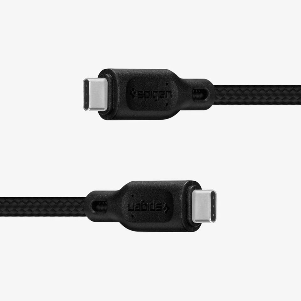Spigen USB-C to USB-C 1.5 Metre Örgü Kablo 60W Güç / PPS 2.0 Super Hızlı Şarj / Data Type-C Ekstra Dayanıklı DuraSync C11C1