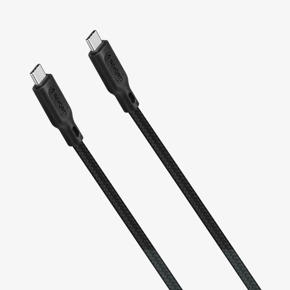 Spigen USB-C to USB-C 1.5 Metre Örgü Kablo 60W Güç / PPS 2.0 Super Hızlı Şarj / Data Type-C Ekstra Dayanıklı DuraSync C11C1