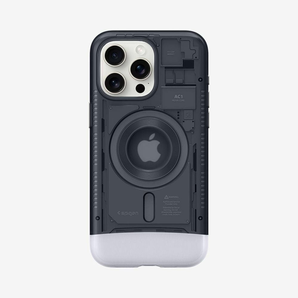 iPhone 15 Pro Kılıf, Spigen Classic C1 iMac G3 Desing Magfit (MagSafe Uyumlu) Graphite