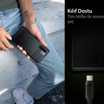 Spigen USB-C to USB-C 1 Metre Kevlar Kablo 100W Güç / PPS 2.0 Super Hızlı Şarj / Data Type-C Kurşun Geçirmez Örgü Ekstra Dayanıklı DuraSync C10C3