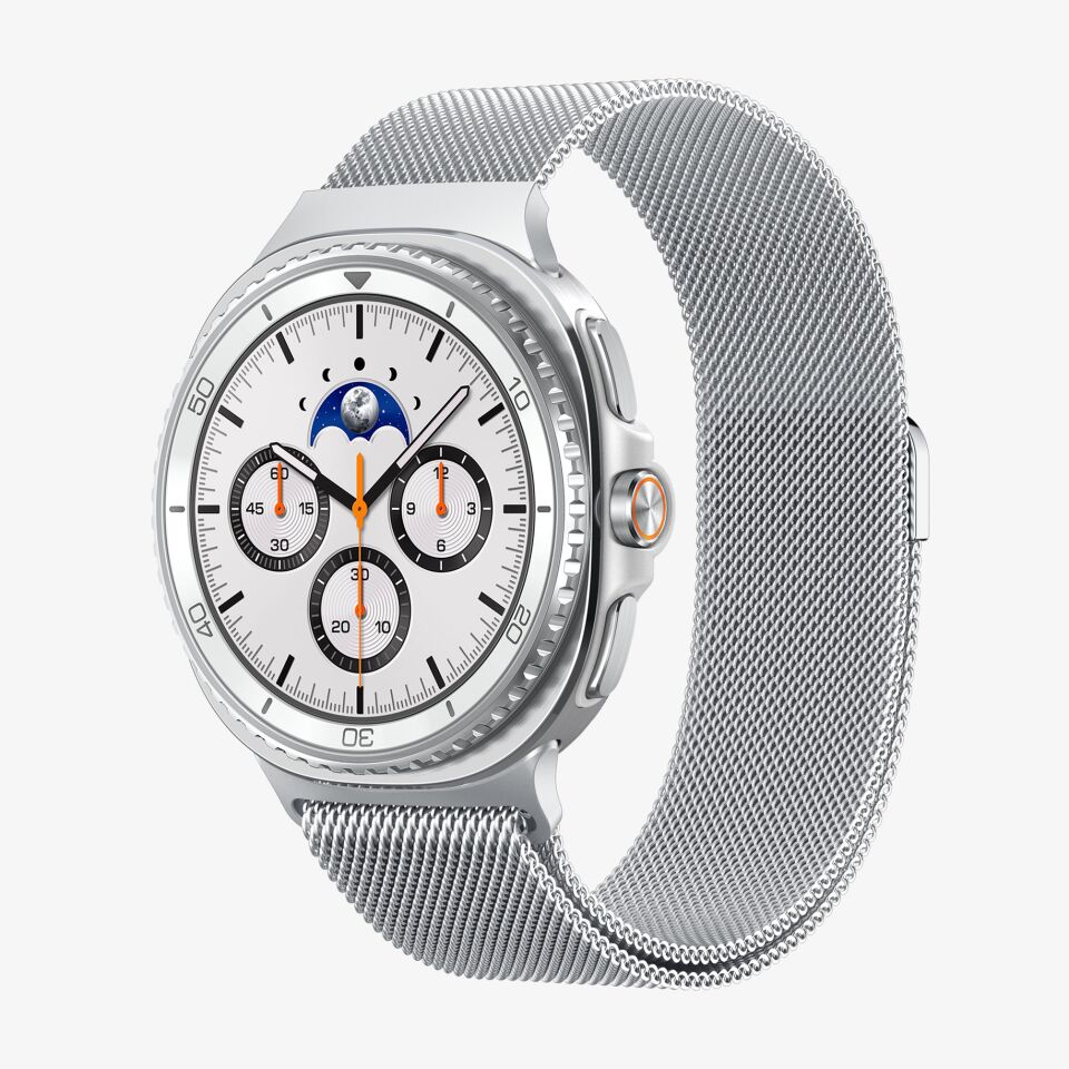 Spigen Galaxy Watch 8 (46mm) & Watch 8 (44mm) & Watch 8 (40mm) ile Uyumlu Kordon Kayış Band Metal Fit