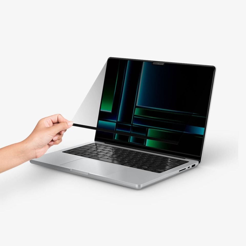Spigen MacBook Pro 14\'\' M3 (2023) / M2 (2023) / M1 (2021) Hayalet Ekran Koruyucu Safe View (1 Adet)