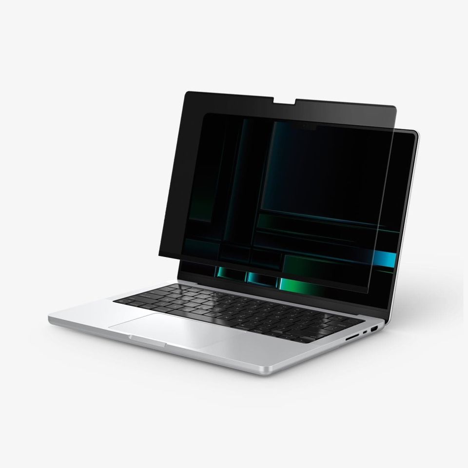 Spigen MacBook Pro 14'' M5 (2026)/M5 (2025)/M4 (2024)/M3 (2023)/M2 (2023)/M1 (2021) Hayalet Ekran Koruyucu Safe View Privacy - AFL06158