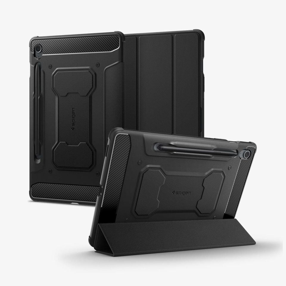 Spigen Galaxy Tab S9 FE (2023) Kılıf Rugged Armor Pro Black
