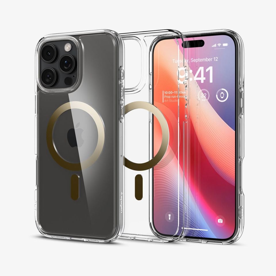 Spigen iPhone 16 Pro Max Kılıf Ultra Hybrid MagFit MagSafe Özellikli Gold