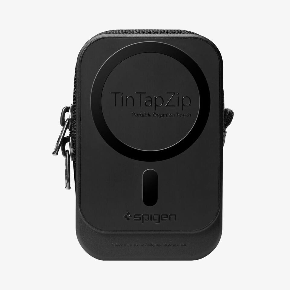 Spigen Apple iPhone ve Samsung Galaxy MagFit+ Kılıflar ile Uyumlu Tintap Zip MagSafe Organizer RFID Korumalı / AirPods Bölmeli Çanta 7 Kartlı Manyetik Cüzdan