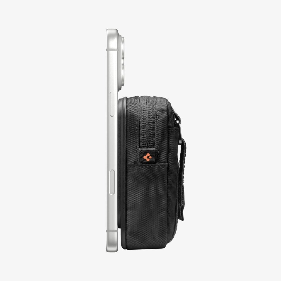 Spigen Apple iPhone ve Samsung Galaxy MagFit+ Kılıflar ile Uyumlu Tintap Zip MagSafe Organizer RFID Korumalı / AirPods Bölmeli Çanta 7 Kartlı Manyetik Cüzdan