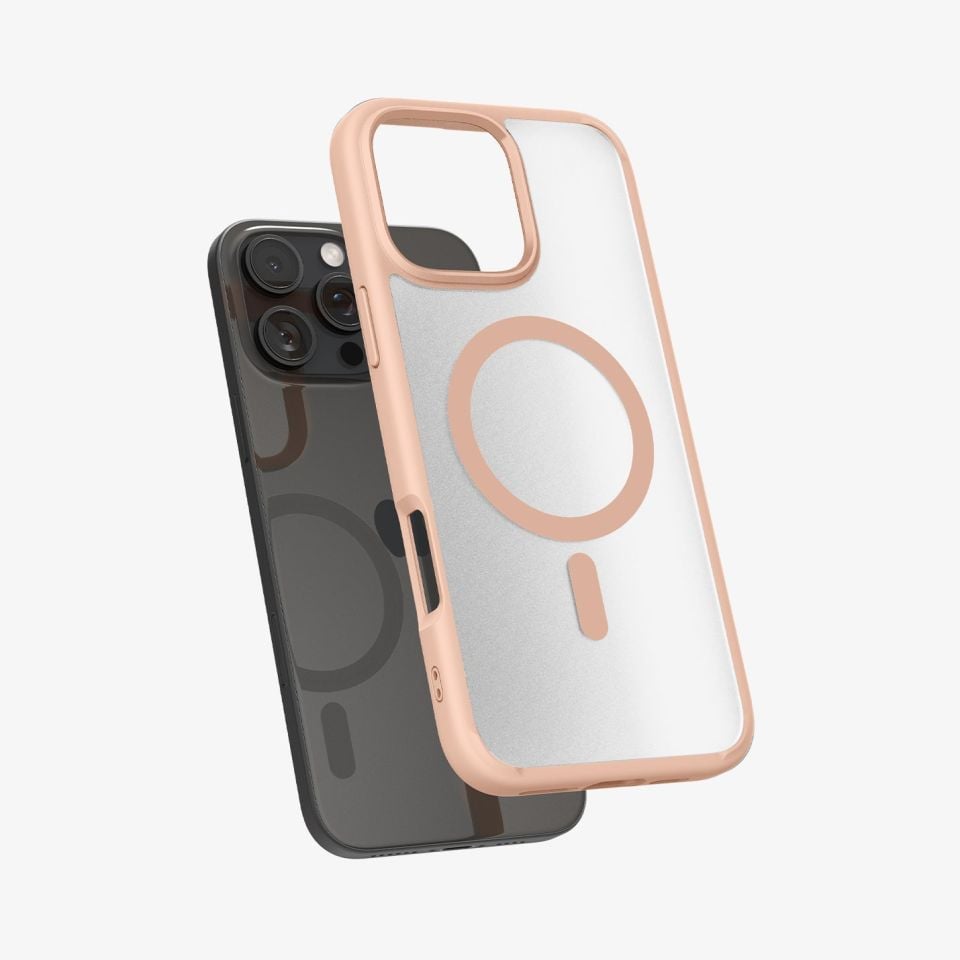 Spigen iPhone 16 Pro Max Kılıf Ultra Hybrid MagFit MagSafe Özellikli Frost Rose Titanium