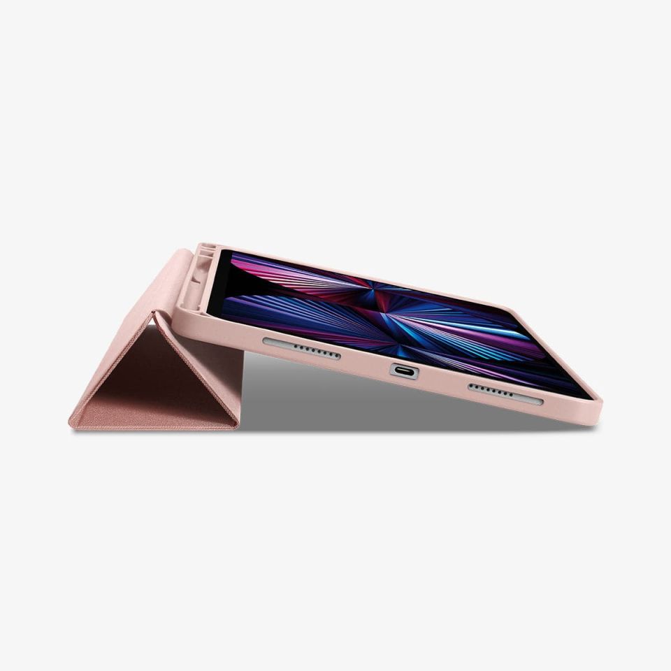 Apple iPad Pro 11'' (2022 / 2021 / 2020 / 2018) Kılıf, Spigen Urban Fit Dokuma Rose Gold