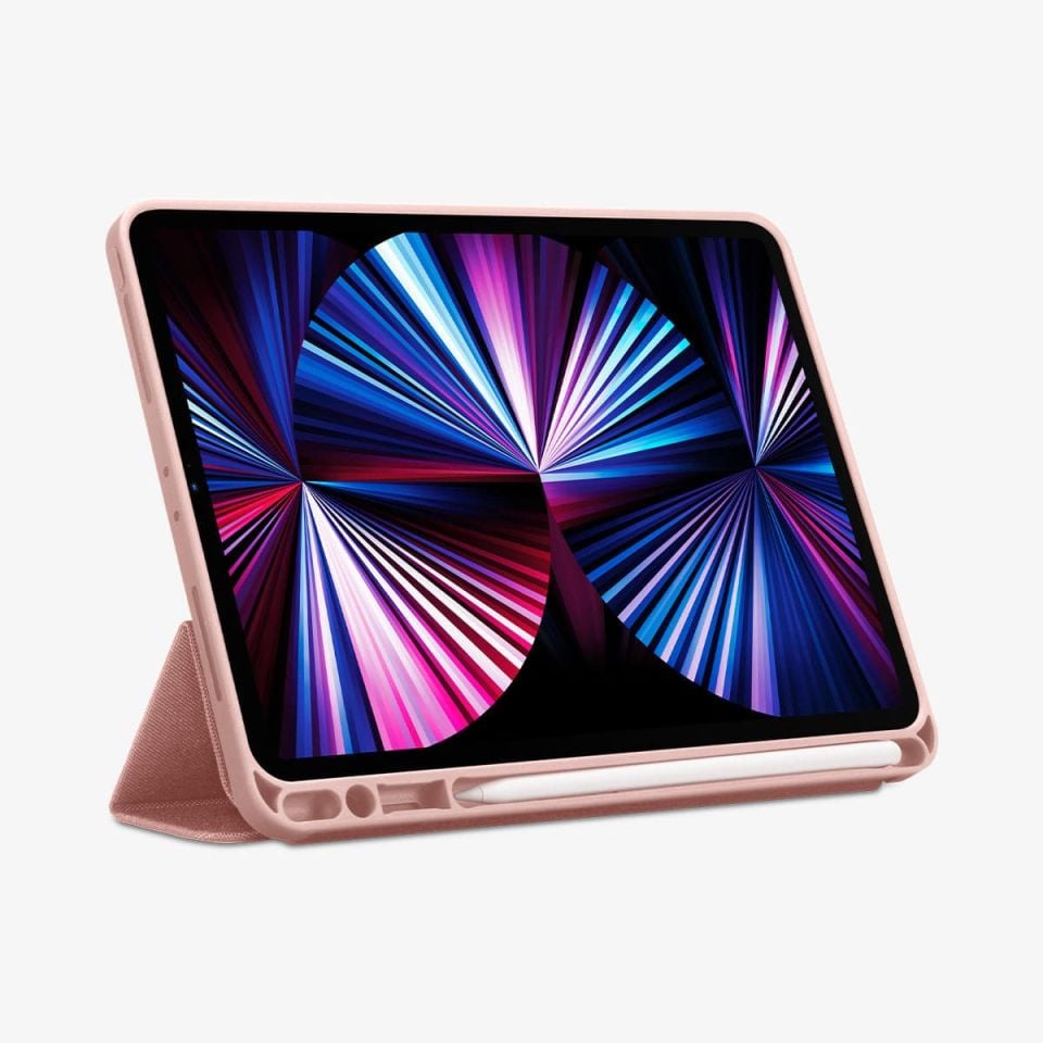 Apple iPad Pro 11'' (2022 / 2021 / 2020 / 2018) Kılıf, Spigen Urban Fit Dokuma Rose Gold