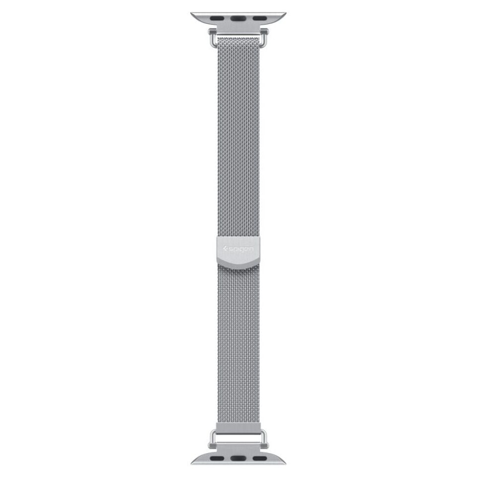 Spigen Apple Watch 42mm Seri 11/10 - 41mm Seri 9/8/7 - 40mm Seri SE3/SE2/SE/6/5/4 Metal Kordon Kayış Band WBM4 Silver