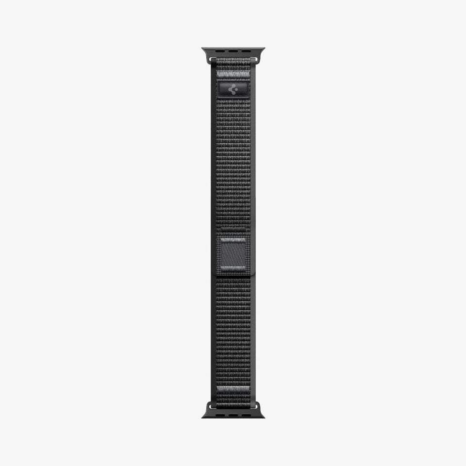 Spigen Apple Watch 49mm Ultra Seri 3/2/1 - 46mm Seri 11/10 - 45mm Seri 9/8/7 - 44mm Seri SE3/SE2/SE/6/5/4 ile Uyumlu Kordon Kayış Band Athlex Air 2 Active Black Gray