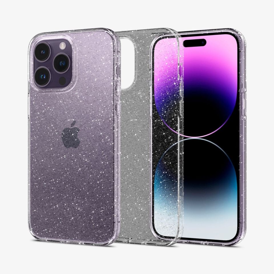 iPhone 14 Pro Max Kılıf, Spigen Liquid Crystal Glitter Crystal Quartz