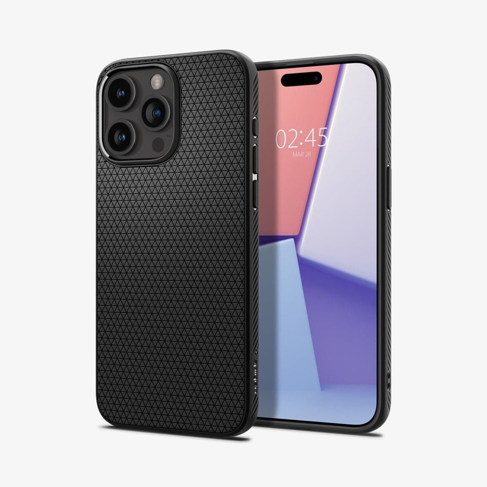 iPhone 15 Pro Kılıf, Spigen Liquid Air Matte Black