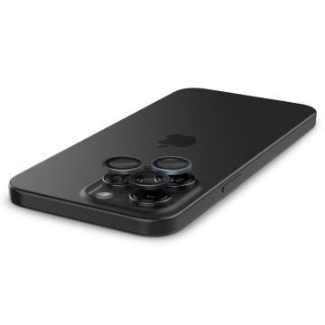 Spigen iPhone 16 Pro Max / 16 Pro / 15 Pro Max / 15 Pro / 14 Pro Max / 14 Pro Kamera Lens Camı Koruyucu Glas.tR EZ Fit Optik Pro (2 Adet)