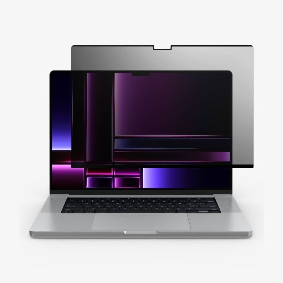 Spigen MacBook Pro 16'' M5 (2026)/M5 (2025)/M4 (2024)/M3 (2023)/M2 (2023)/M1 (2021) Hayalet Ekran Koruyucu Safe View - AFL06157