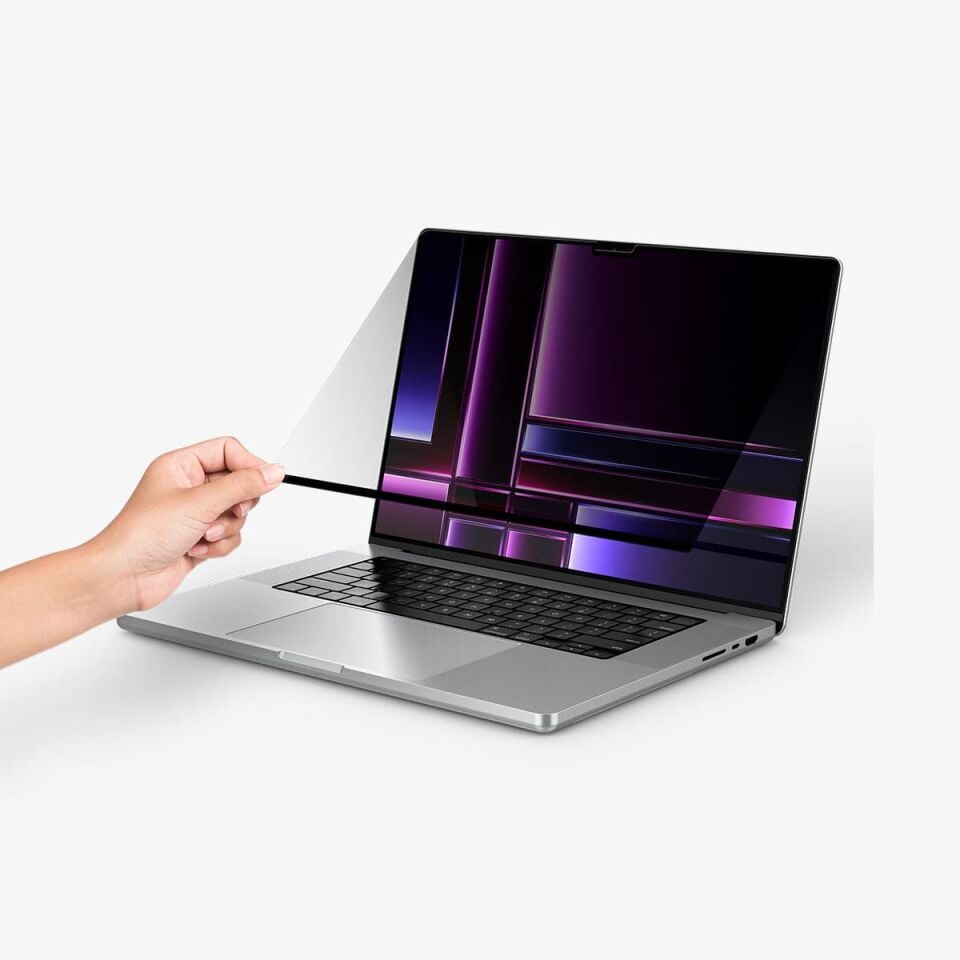Spigen MacBook Pro 16'' M5 (2026)/M5 (2025)/M4 (2024)/M3 (2023)/M2 (2023)/M1 (2021) Hayalet Ekran Koruyucu Safe View - AFL06157