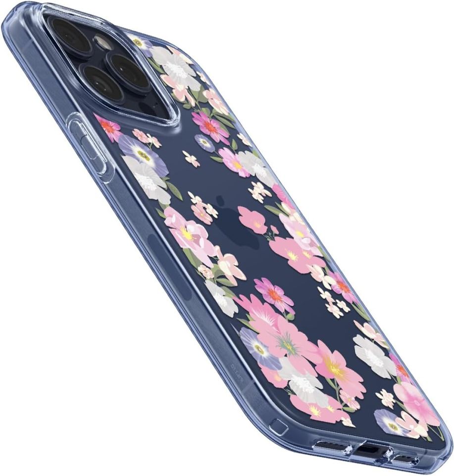 iPhone 15 Pro Kılıf, Spigen Liquid Crystal 4 Tarafı Tam Koruma Blossom