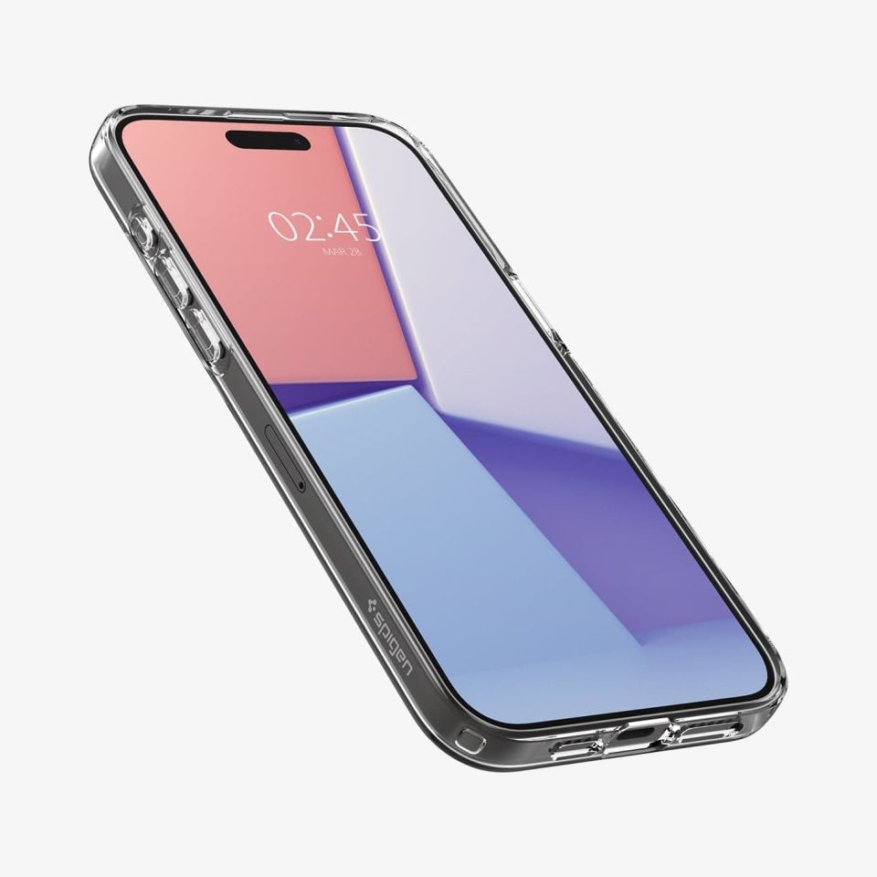 iPhone 15 Pro Kılıf, Spigen Liquid Crystal 4 Tarafı Tam Koruma Crystal Clear