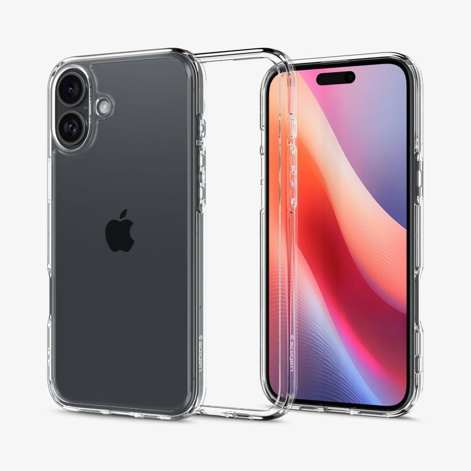Spigen iPhone 16 Kılıf Crystal Hybrid Crystal Clear
