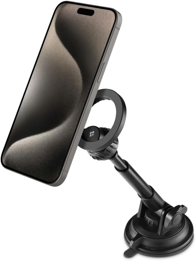 Spigen MagSafe Araç içi Telefon Tutucu Dashboard (Ön Konsol ile Uyumlu) iPhone & MagFit ile Uyumlu + Dahili Metal Halka MFT35