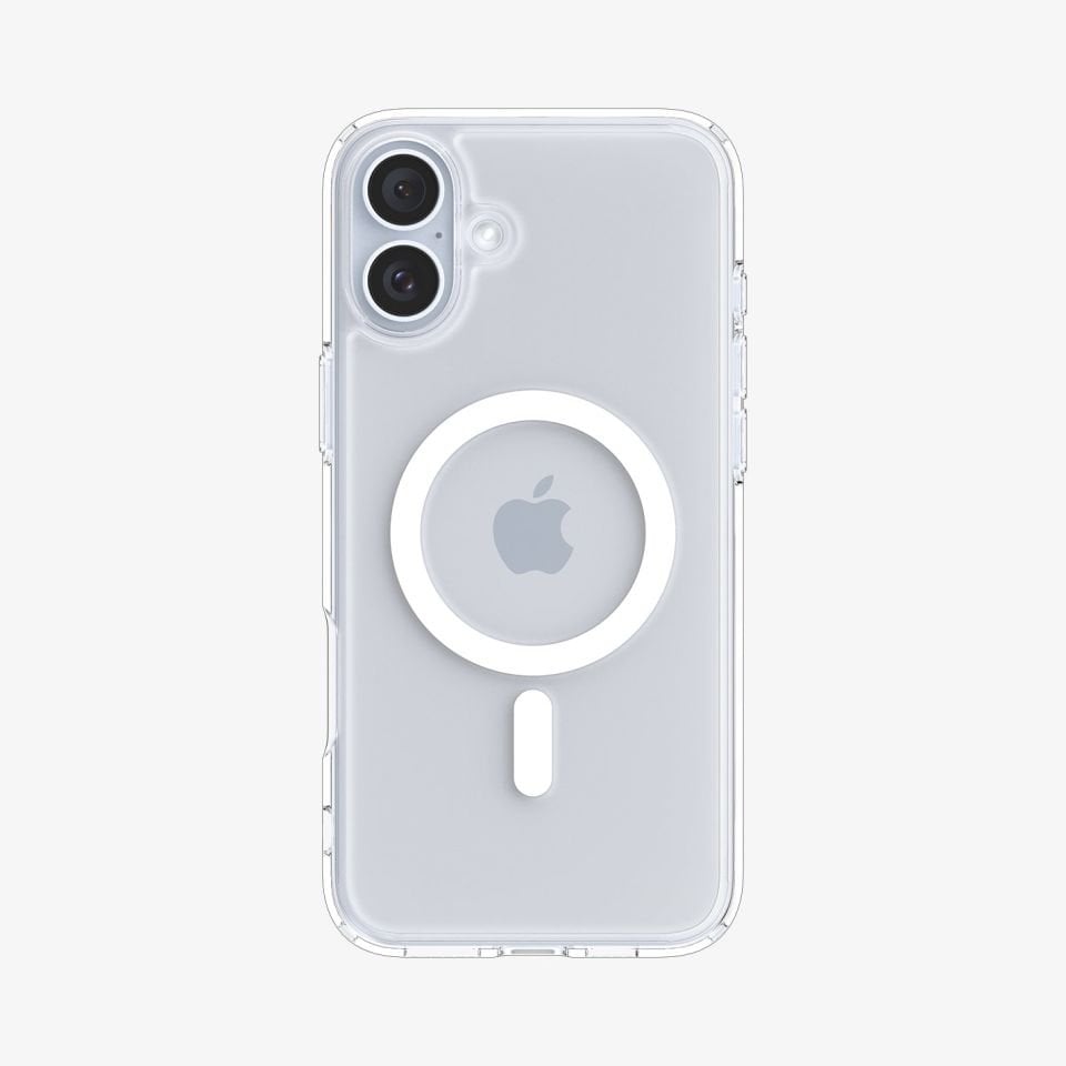Spigen iPhone 16 Kılıf Crystal Hybrid MagFit MagSafe Özellikli White