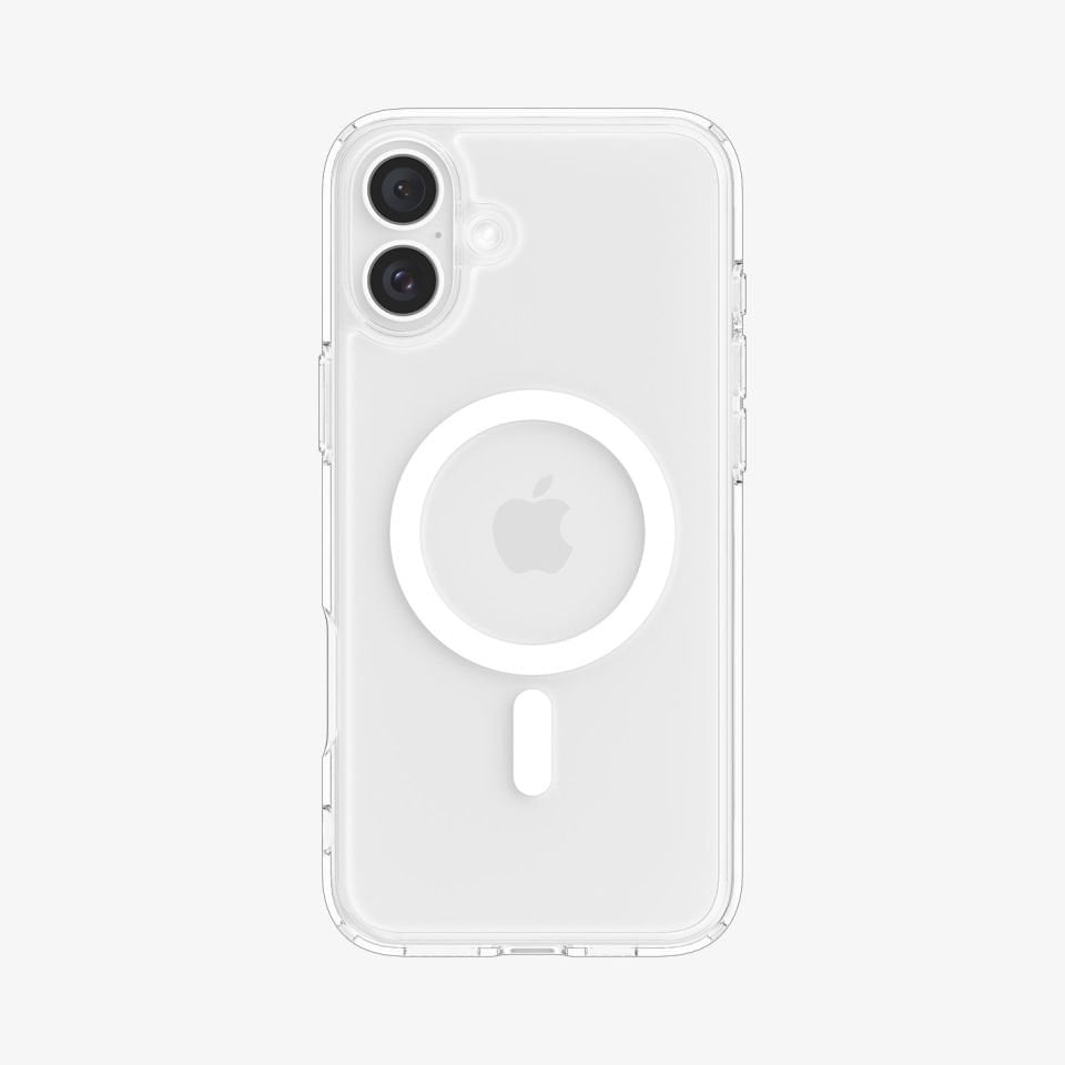 Spigen iPhone 16 Kılıf Crystal Hybrid MagFit MagSafe Özellikli White