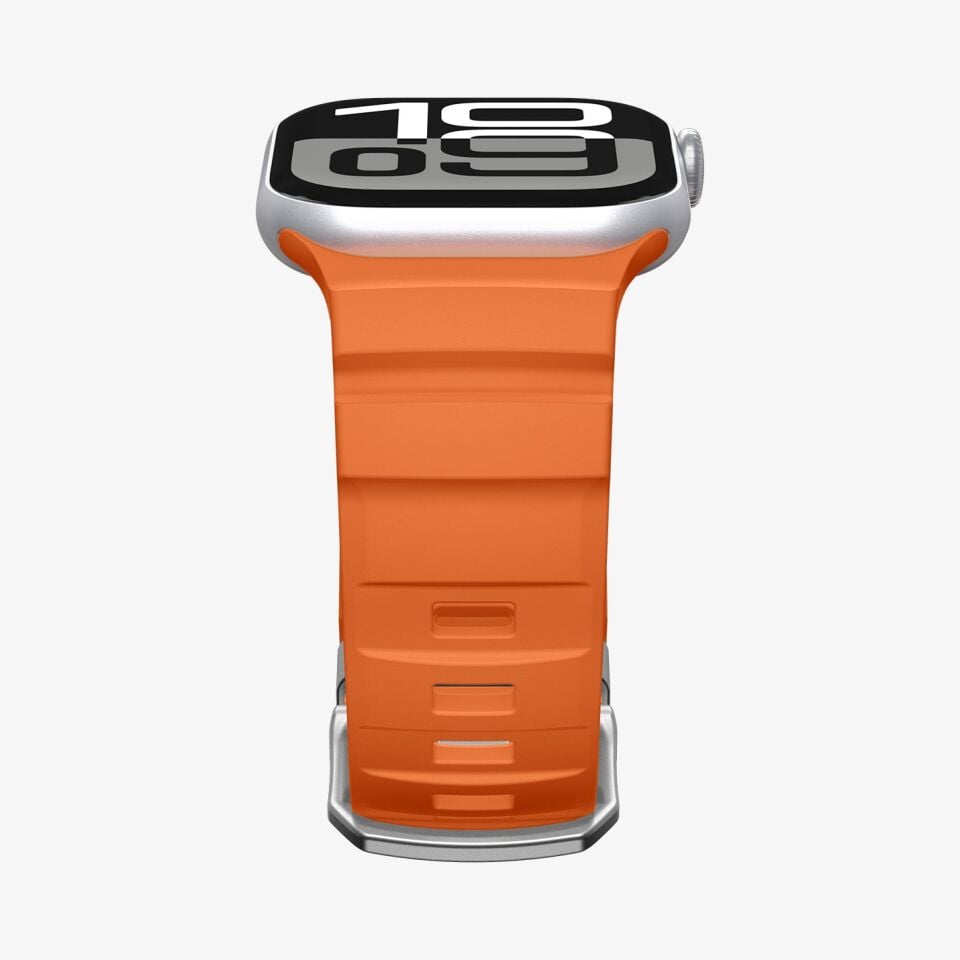 Spigen Apple Watch 49mm Ultra Seri 3/2/1 - 46mm Seri 11/10 - 45mm Seri 9/8/7 - 44mm Seri SE3/SE2/SE/6/5/4 ile Uyumlu Kordon Kayış Band WBS2 Orange