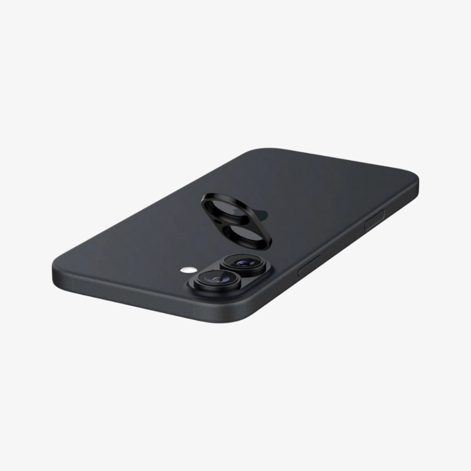 Spigen iPhone 16 Plus / iPhone 16 Kamera Lens Camı Koruyucu  Glas.tR Optik (2 Adet) Black