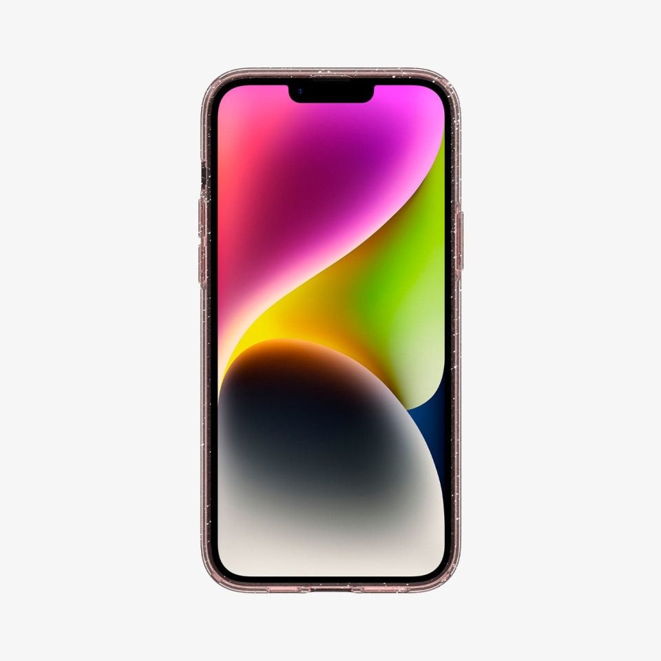 iPhone 14 Plus Kılıf, Spigen Liquid Crystal Glitter Rose Quartz