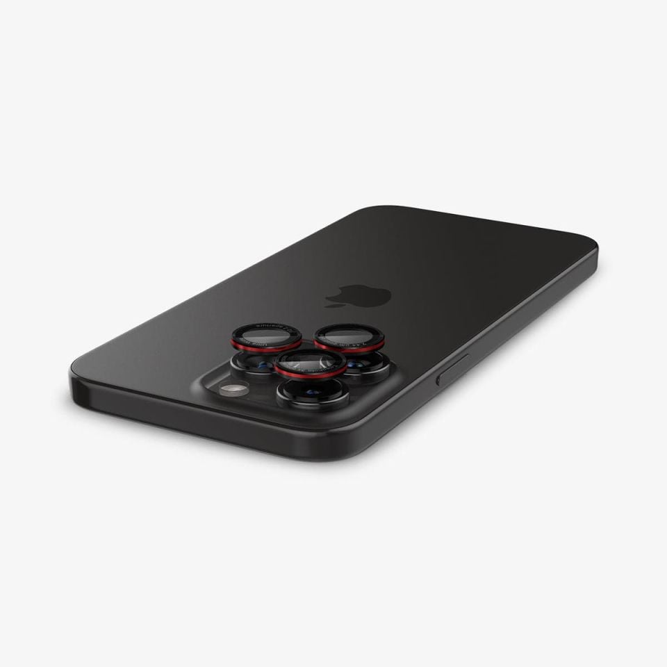 Spigen iPhone 16 Pro Max / 16 Pro / 15 Pro Max / 15 Pro / 14 Pro Max / 14 Pro Kamera Lens Camı Koruyucu Glas.tR EZ Fit Optik Pro L-Serisi (2 Adet)