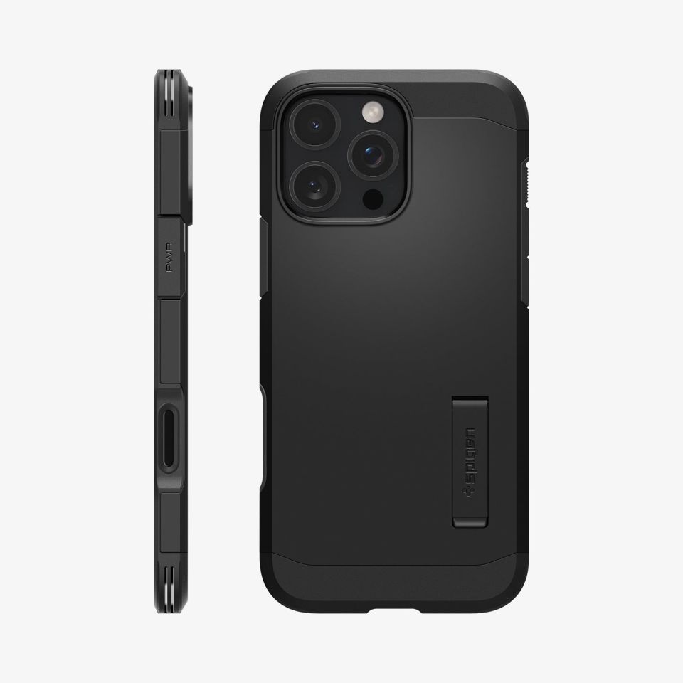 Spigen iPhone 16 Pro Max Kılıf Tough Armor AI T (Kamera Buton Korumalı) MagFit MagSafe özellikli Kickstand