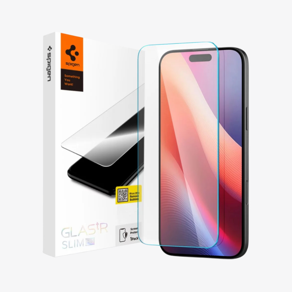 Spigen iPhone 17 Pro Max / 16 Pro Max ile Uyumlu Cam Ekran Koruyucu AluminaCore™ iyonlaştırılmış Güçlendirilmiş Cam Teknolojisi GLAS.tR Slim HD - AGL07916