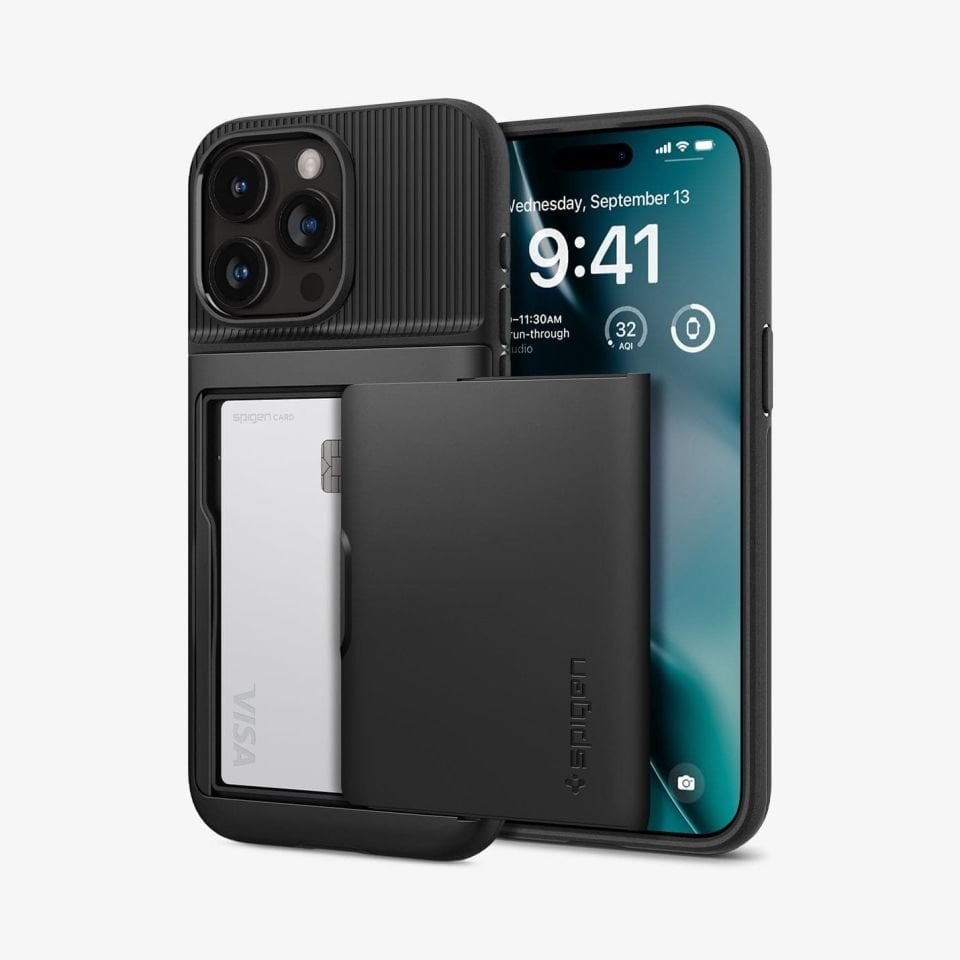 iPhone 15 Pro Kılıf, Spigen Slim Armor CS Black