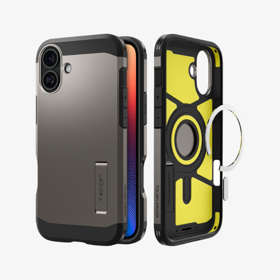Spigen iPhone 16 Kılıf Tough Armor AI MagFit MagSafe Özellikli Gunmetal